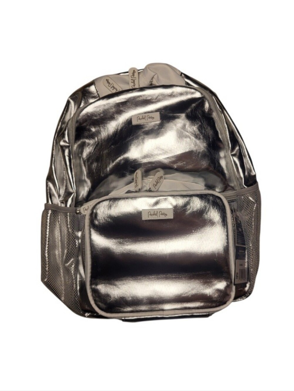 NWT Packed Party Silver Backpack and Insulated Lunchbox Set